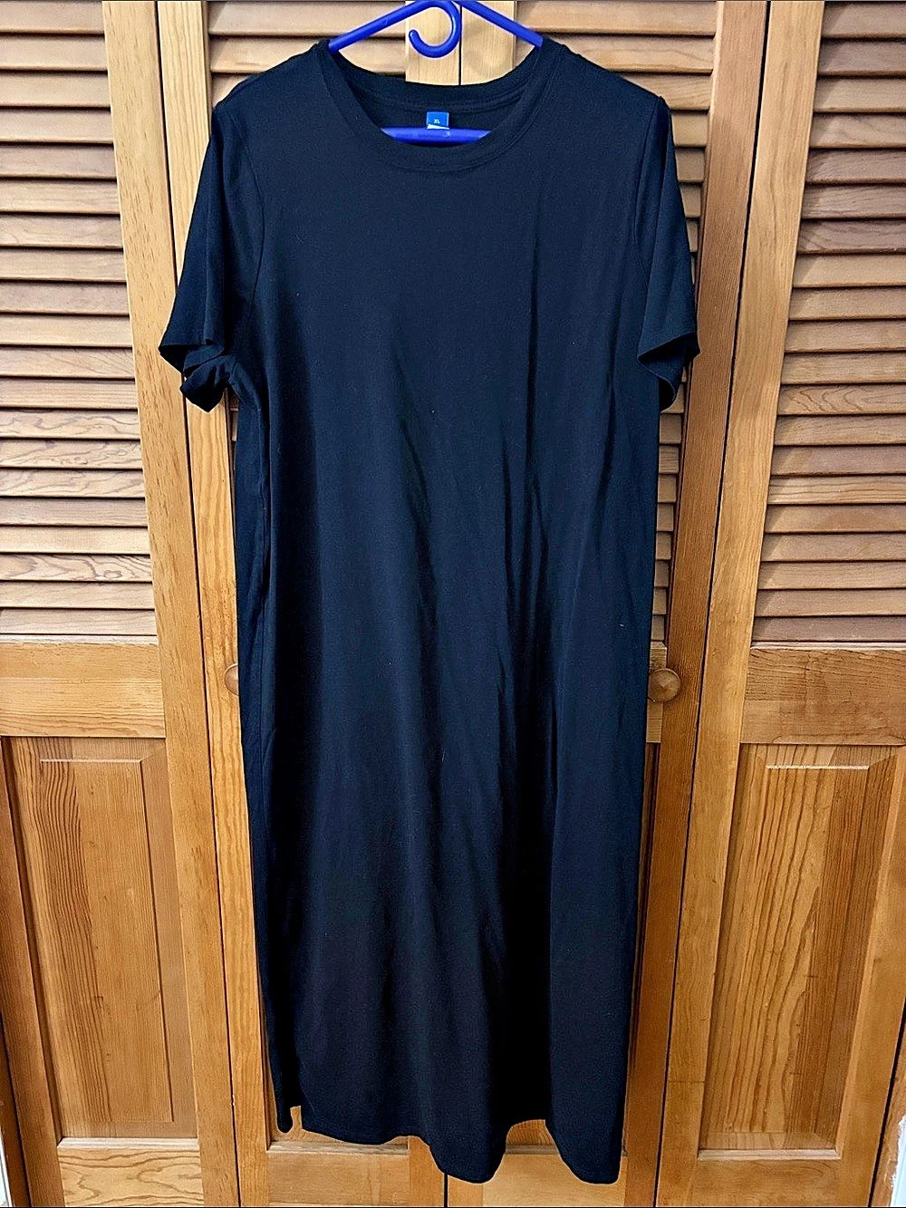 Old Navy Maxi Short Sleeve Dress in Black Size XL Like New